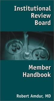 Tapa de Institutional Review Board Member Handbook