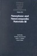 Tapa de Nanophase and nanocomposite materials III