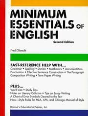Tapa de Minimum essentials of English