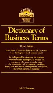 Tapa de Dictionary of Business Terms