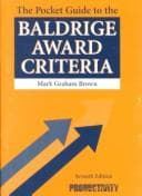 Tapa de Pocket Guide Baldrige 7E ) (Quality Management)