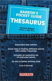 Tapa de Barron's pocket guide thesaurus