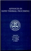 Tapa de Advances in Rapid Thermal Processing