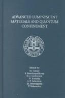 Tapa de Advanced luminescent materials and quantum confinement