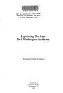 Tapa de Explaining the euro to a Washington audience (Occasional paper / Group of Thirty)