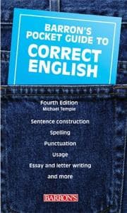 Tapa de Barron's pocket guide to correct English