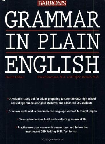 Tapa de Grammar in plain English