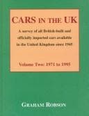 Tapa de Cars in the Uk: A Survey of All British-Built and Officially Imported Cars Available in the United Kingdom Since 1945