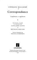 Tapa de Stéphane Mallarmé: Correspondance