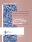 Tapa de Investigation of criteria for GWUDI determination