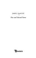 Tapa de New and Selected Poems