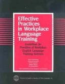 Tapa de Effective practices in workplace language training