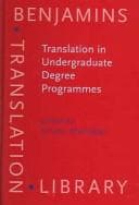Tapa de Translation In Undergraduate Degree Programmes (Benjamins Translation Library)