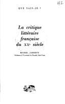 Tapa de La Critique littéraire française du XXe siècle