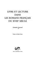Tapa de Livre et lecture dans les romans français du XVIIIe siècle