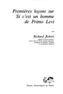 Tapa de Premières leçons sur Si c'est un homme de Primo Levi