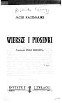Tapa de Wiersze i piosenki
