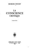 Tapa de La conscience critique