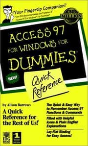 Tapa de Access 97 for Windows for dummies quick reference