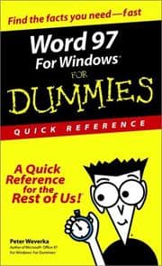 Tapa de Word 97 for Windows for dummies