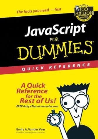 Tapa de JavaScript for dummies quick reference