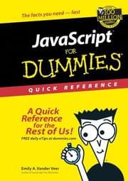 Tapa de JavaScript for dummies quick reference