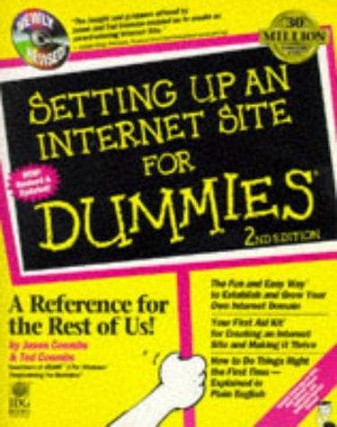 Tapa de Setting up an Internet site for dummies