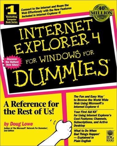 Tapa de Internet Explorer 4 for Windows for dummies