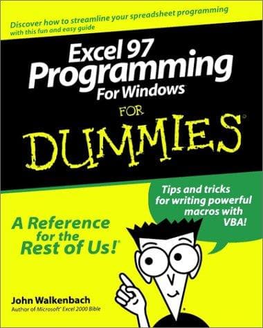 Tapa de Excel 97 programming for Windows for dummies