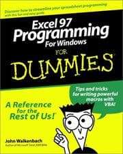 Tapa de Excel 97 programming for Windows for dummies