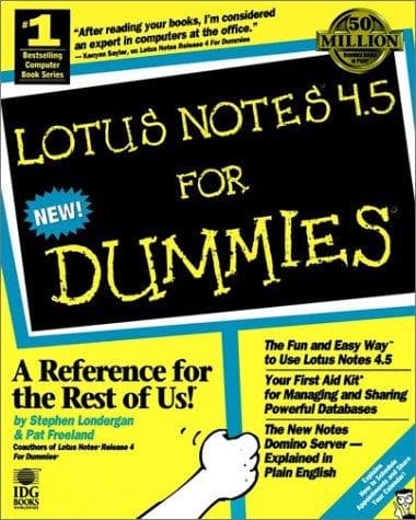 Tapa de Lotus Notes 4.5 for dummies