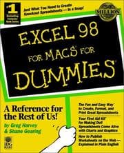 Tapa de Excel 98 for Macs for dummies