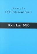 Tapa de Society for Old Testament Study Book List 2000 (Society for Old Testament Study Book List)