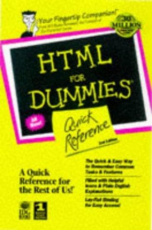 Tapa de HTML for dummies quick reference
