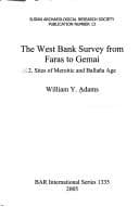 Tapa de The West Bank Survey from Faras to Gemai