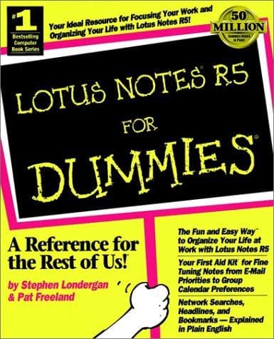 Tapa de Lotus Notes R5 for dummies