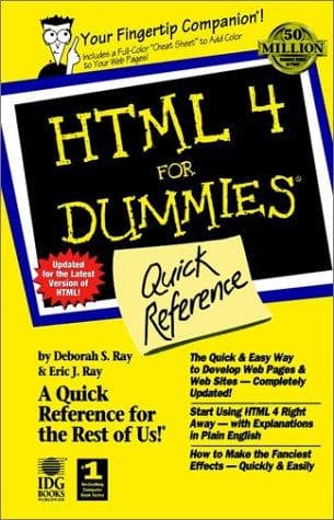 Tapa de HTML 4 for dummies quick reference