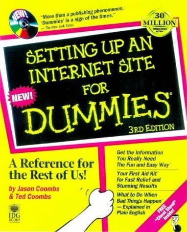 Tapa de Setting up an Internet site for dummies