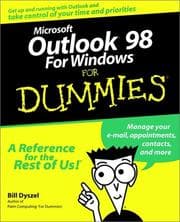 Tapa de Microsoft Outlook 98 for Windows for dummies