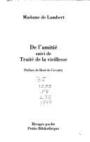 Tapa de De l'amitié