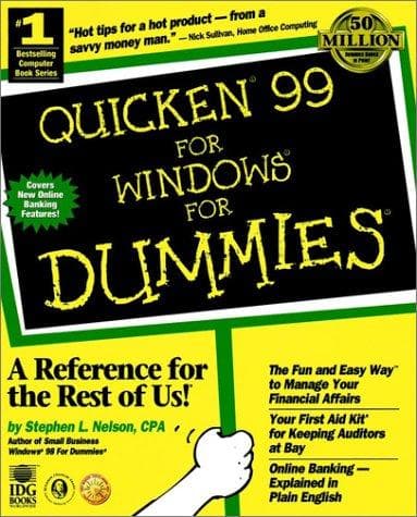 Tapa de Quicken 99 for Windows for dummies