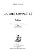 Tapa de Oeuvres complètes, tome 1