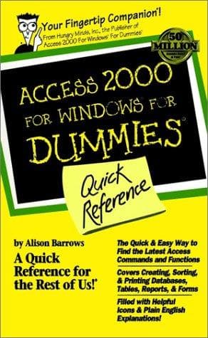 Tapa de Access 2000 for Windows for Dummies Quick Reference