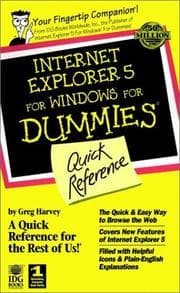 Tapa de Internet Explorer 5 for Windows for Dummies Quick Reference