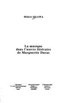 Tapa de La Musique Dans L'Uvre Litteraire de Marguerite Duras