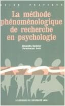 Tapa de La méthode phénoménologique de recherche en psychologie