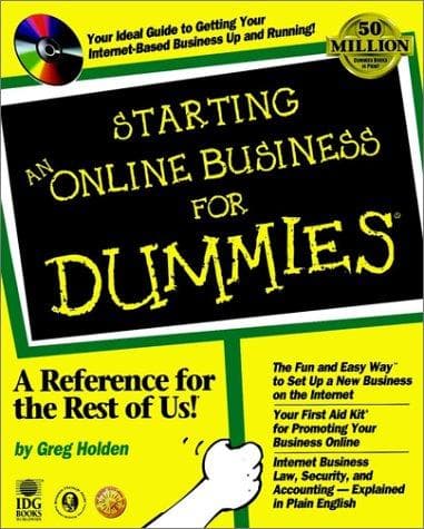 Tapa de Starting an online business for dummies