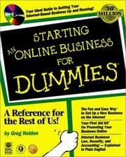 Tapa de Starting an online business for dummies