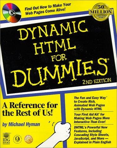 Tapa de Dynamic HTML for dummies