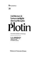 Tapa de Architecture De L'Univers Intelligible Dans LA Philosophie De Plotia